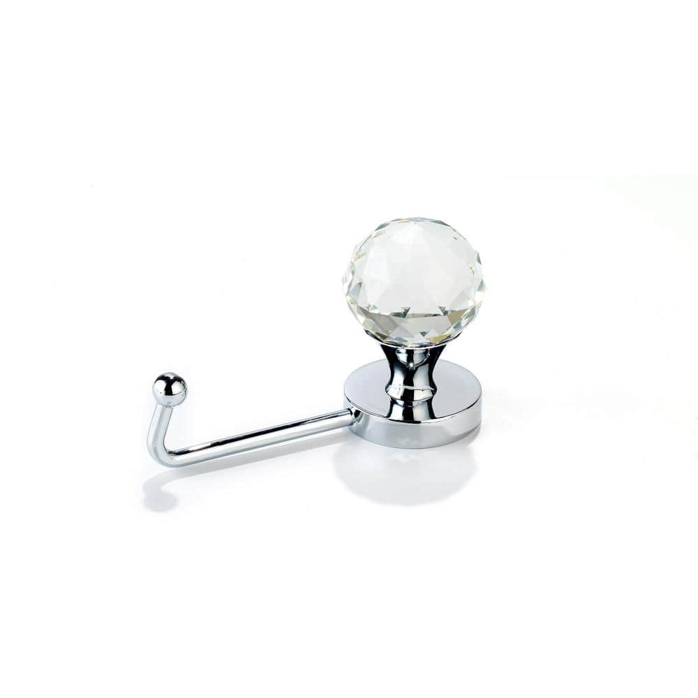 Richelieu 4-1/16 in. (103 mm) Crystal and Chrome Decorative Wall Hook
