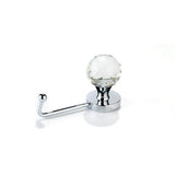 Richelieu 4-1/16 in. (103 mm) Crystal and Chrome Decorative Wall Hook
