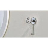 Richelieu 4-1/16 in. (103 mm) Crystal and Chrome Decorative Wall Hook