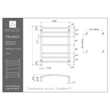 ANZZI Gown 7-Bar Electric Towel Warmer in Polished Chrome, 31.5 x 23.6 in