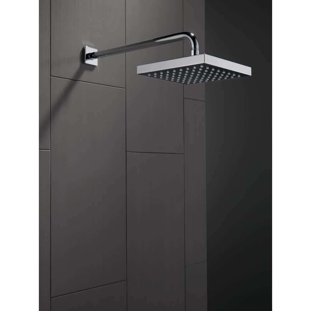 Delta 1-Pattern 8 in. Wall Mount Rain Fixed Shower Head in Chrome