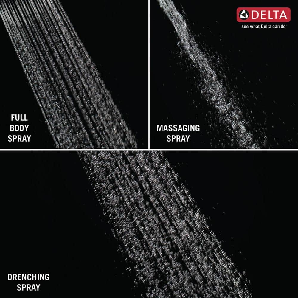Delta Foundations 3-Spray 3-5/8 in. Wall-Mount Fixed Shower Head in Chrome