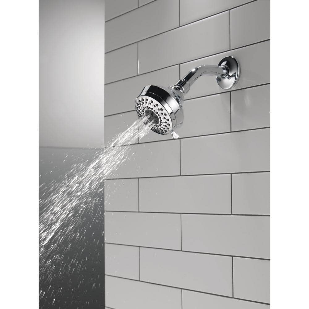 Delta Foundations 3-Spray 3-5/8 in. Wall-Mount Fixed Shower Head in Chrome