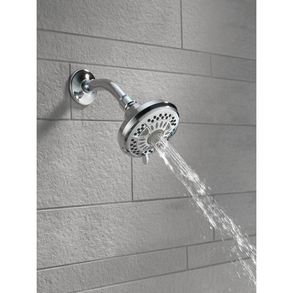Delta 6-Spray 4.38 in. Wall-Mount Fixed Shower Head, 1.75 GPM, Chrome