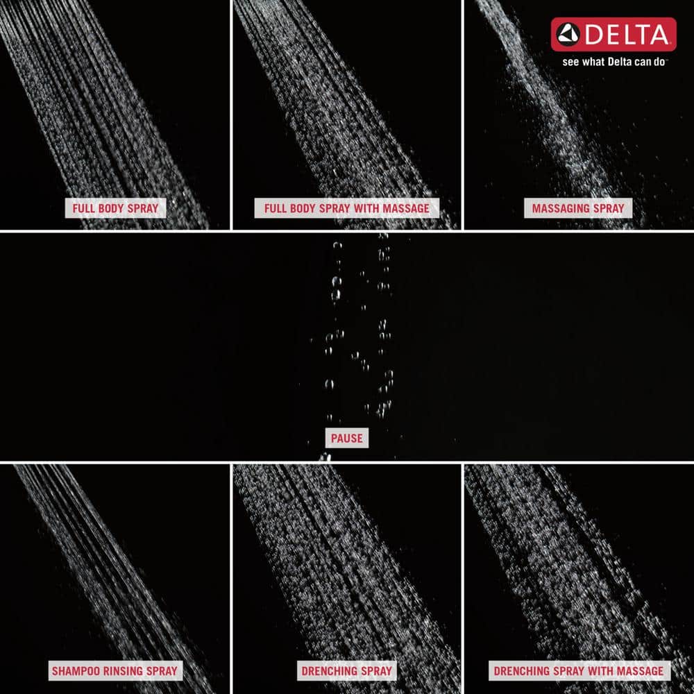 Delta 7-Spray 3.4 in. Single Wall-Mount Handheld Shower Head in Chrome