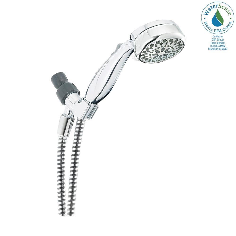 Delta 7-Spray 3.4 in. Single Wall-Mount Handheld Shower Head in Chrome