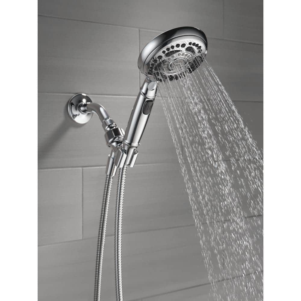 Delta 7-Spray 4.8 in. Single Wall-Mount Handheld Shower Head, Chrome