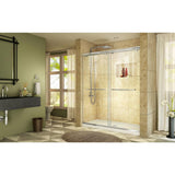 Charisma 36 in. x 60 in. x 78.75 in. Semi-Frameless Sliding Shower Door in Chrome with Center Drain White Acrylic Base