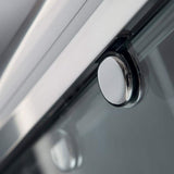 Charisma 36 in. x 60 in. x 78.75 in. Semi-Frameless Sliding Shower Door in Chrome with Center Drain White Acrylic Base