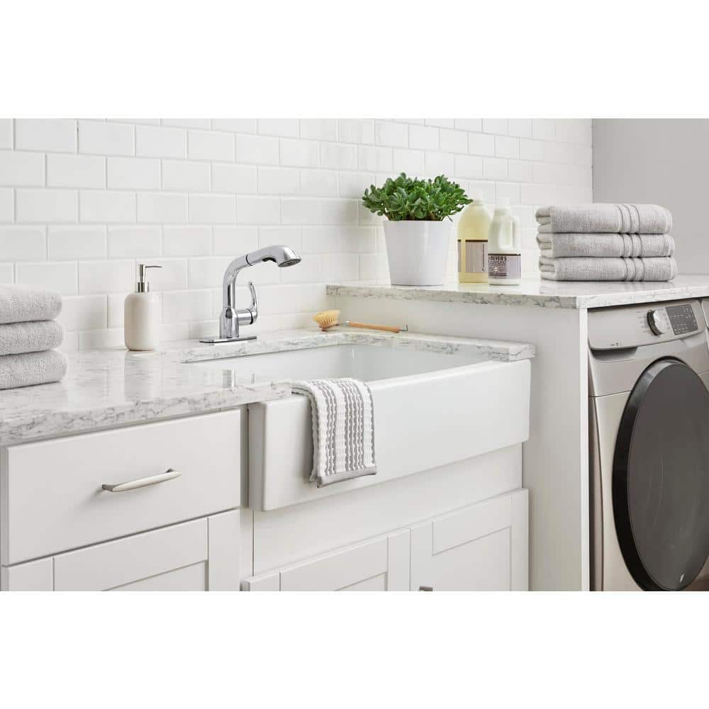 Glacier Bay Dunning Single-Handle Pull-Out Laundry Utility Faucet in Chrome