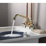 Lukvuzo Dual-Handle Utility Faucet in Chrome Rough Brass