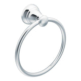 MOEN Banbury 4-Piece Bath Hardware Set with 24 in. Towel Bar, Paper Holder, Towel Ring, and Robe Hook in Chrome