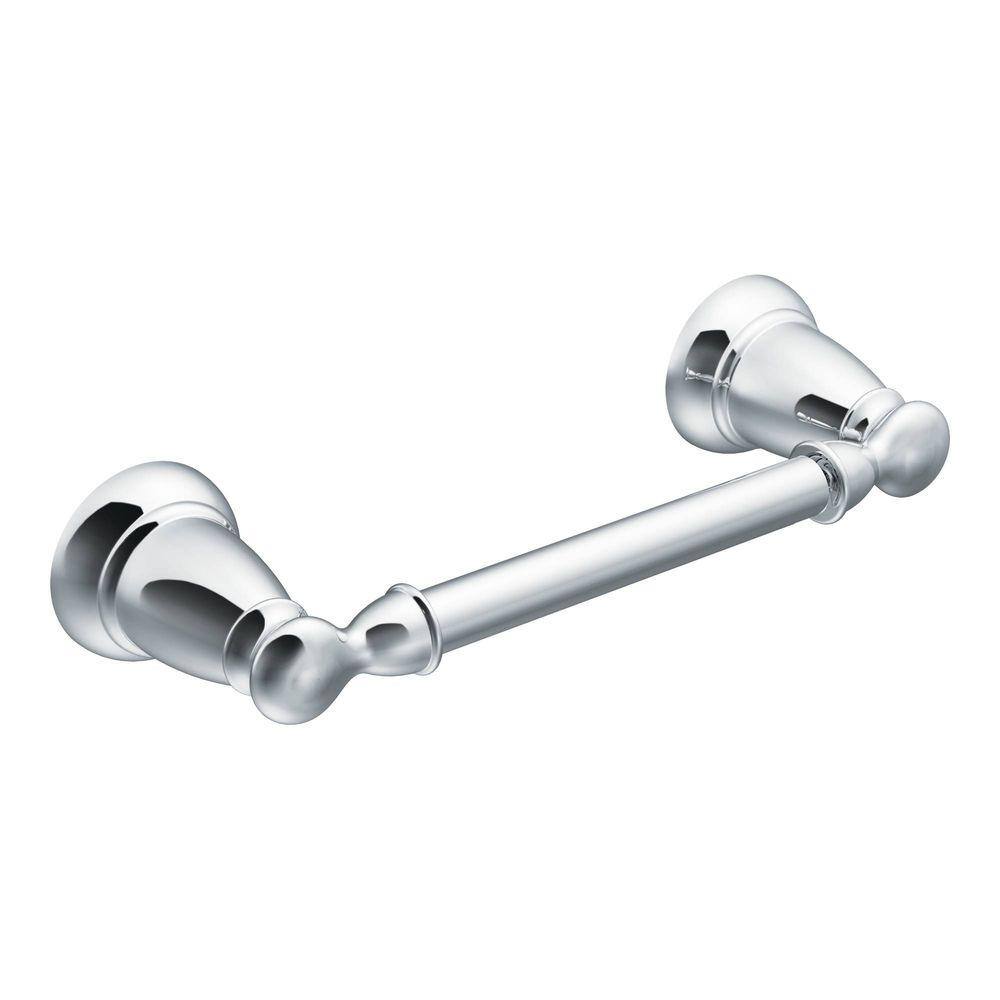 MOEN Banbury 4-Piece Bath Hardware Set with 24 in. Towel Bar, Paper Holder, Towel Ring, and Robe Hook in Chrome