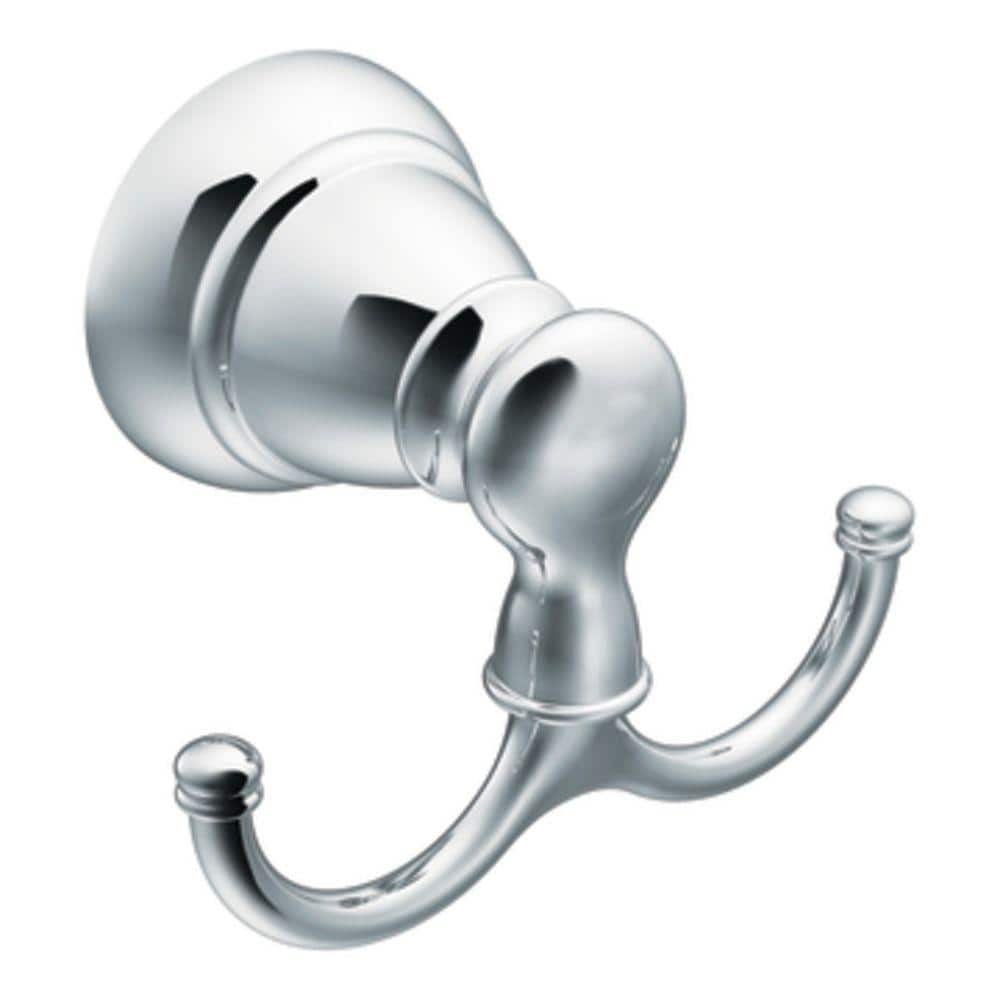 MOEN Banbury 4-Piece Bath Hardware Set with 24 in. Towel Bar, Paper Holder, Towel Ring, and Robe Hook in Chrome