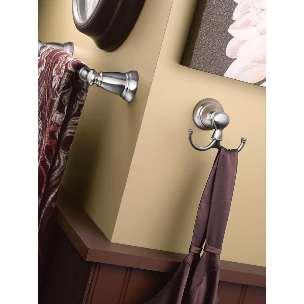 MOEN Banbury 4-Piece Bath Hardware Set with 24 in. Towel Bar, Paper Holder, Towel Ring, and Robe Hook in Chrome