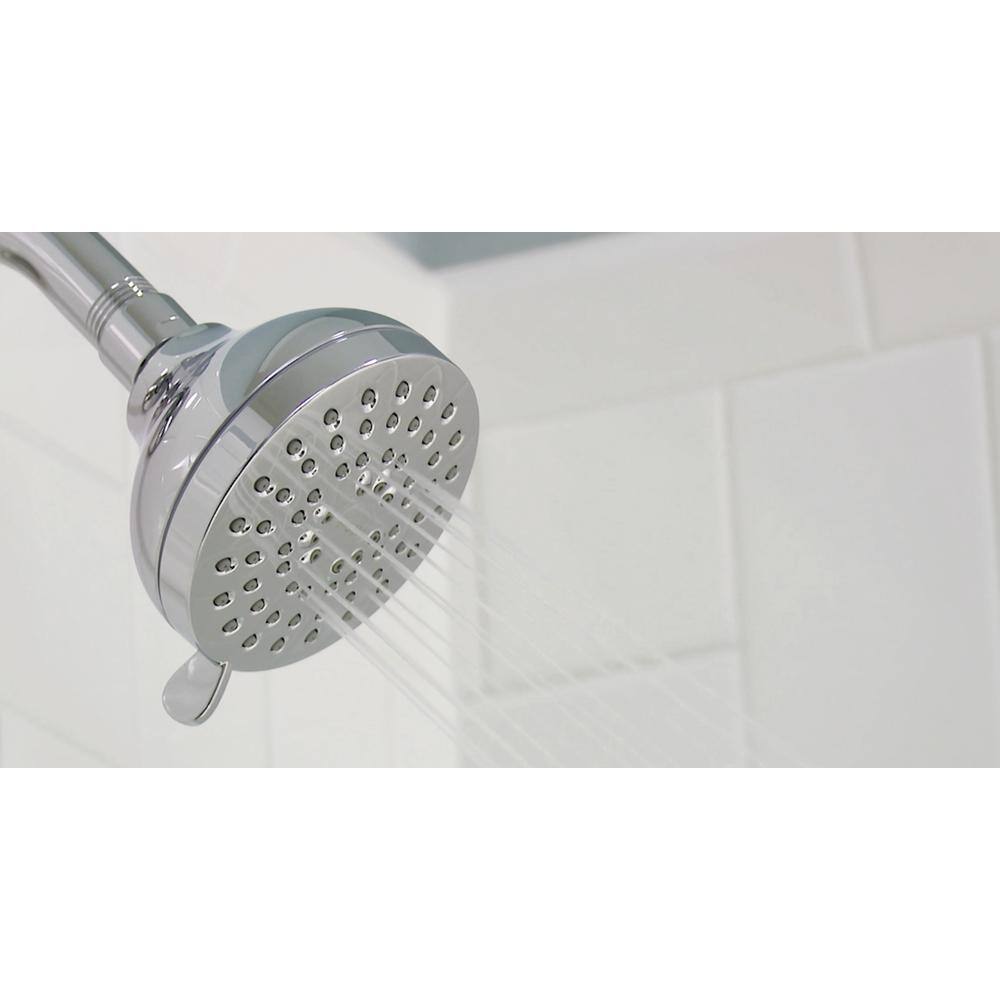 Moen Adler Single-Handle 4-Spray Tub and Shower Faucet with Shower Rod in Chrome (Valve Included)