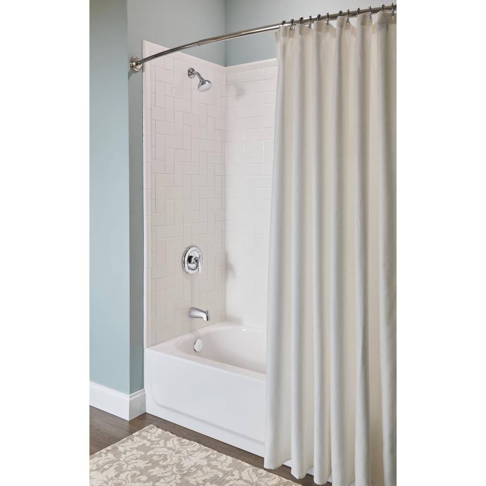 Moen Adler Single-Handle 4-Spray Tub and Shower Faucet with Shower Rod in Chrome (Valve Included)