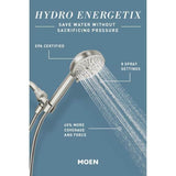 Moen HydroEnergetix 8-Spray 5 in. Wall-Mount Handheld Adjustable Shower Head, Chrome