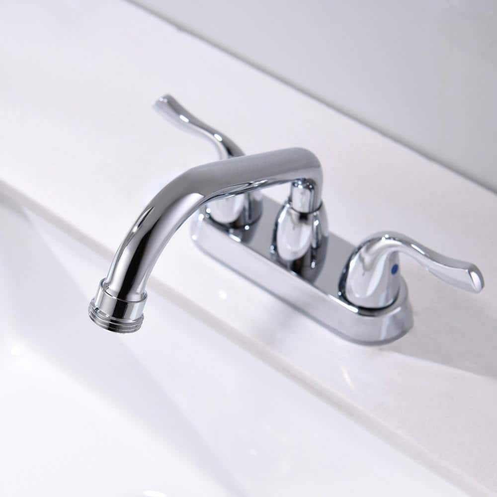 Phiestina Chrome Utility Sink Laundry Faucet with Swivel Spout