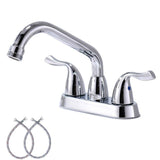 Phiestina Chrome Utility Sink Laundry Faucet with Swivel Spout