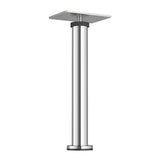 Richelieu 7-7/8 in. Chrome Round Furniture Leg with Leveling Glide, Stainless Steel 201