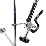 SABA Commercial Pull Down 2-Handle Wall Mount Pre-Rinse Faucet in Chrome
