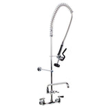 SABA Commercial Pull Down 2-Handle Wall Mount Pre-Rinse Faucet in Chrome