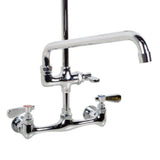 SABA Commercial Pull Down 2-Handle Wall Mount Pre-Rinse Faucet in Chrome