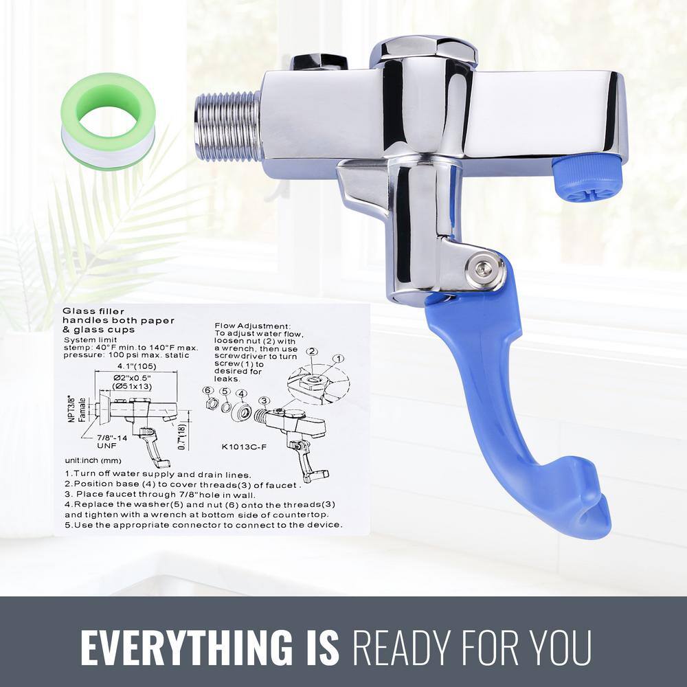 ARCORA Commercial Wall Mounted Glass Filler Faucet, Chrome