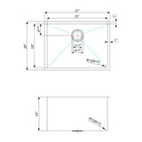 Unbranded 27x20x14 Stainless Steel Undermount Laundry Sink