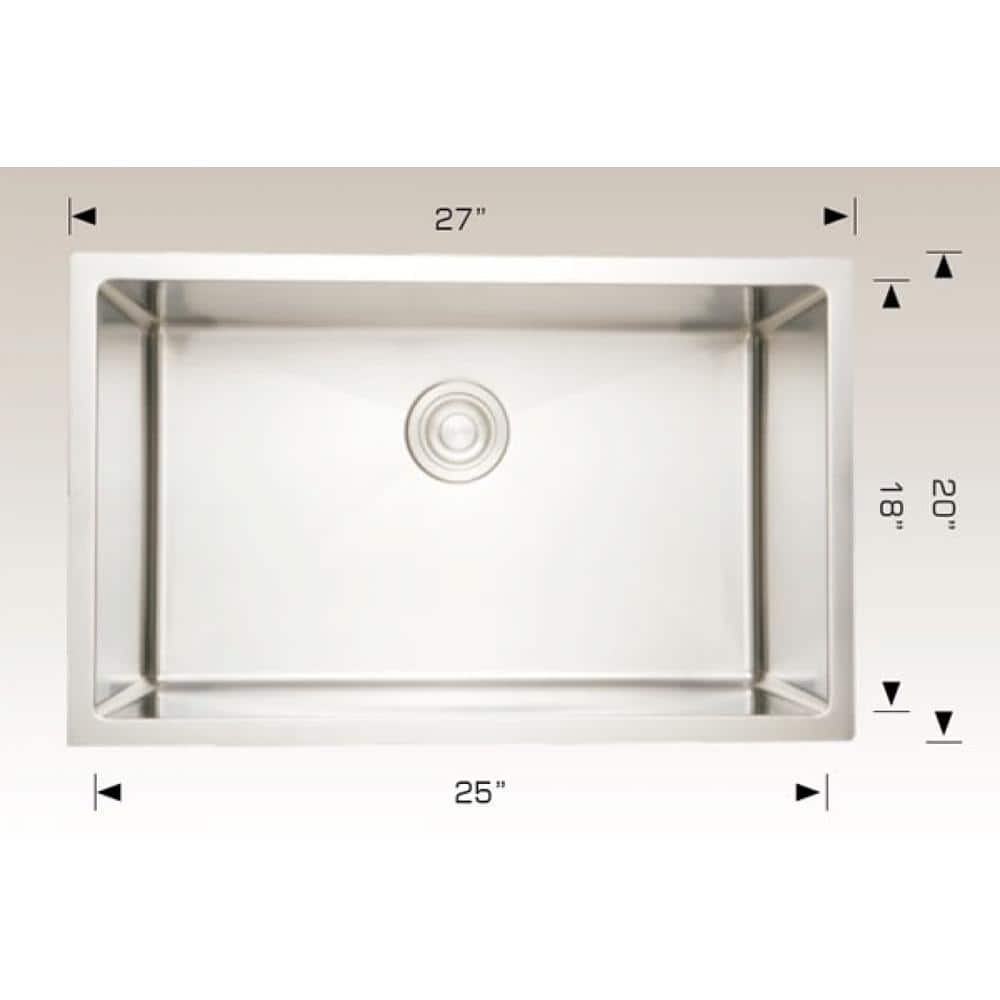 Unbranded 27x20x14 Stainless Steel Undermount Laundry Sink