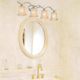 Vanity Art Ravenna 31.5 in. 4-lights Chrome Vanity Light with Cut Crystal Glass Shade
