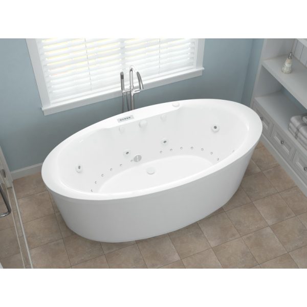 Universal Tubs Sunstone 5.7 ft. Acrylic Flatbottom Air Bath Tub in White