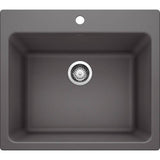 Blanco LIVEN SILGRANIT 25 in. x 22 in. Dual Mount Laundry Sink in Cinder