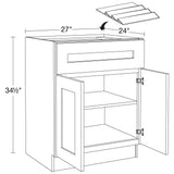 Newport 27 in. W x 24 in. D x 34.5 in. H Assembled Plywood Base Kitchen Cabinet in Cinnamon with Spice Soft Close