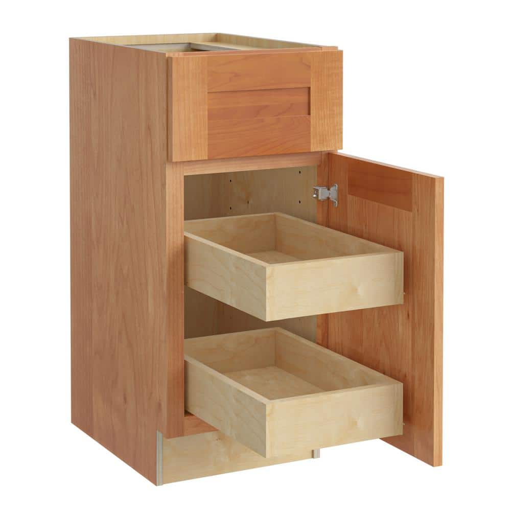 Home Decorators Collection Newport 12 in. W x 24 in. D x 34.5 in. H Assembled Plywood Base Kitchen Cabinet in Cinnamon