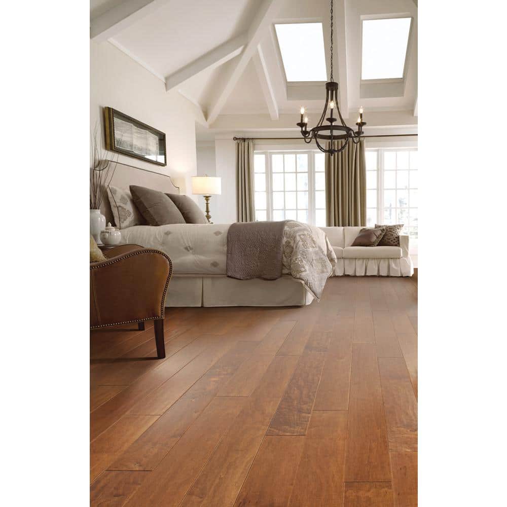 Shaw Inspire Cinnamon Maple 3/8 In. T X 5 in. W Tongue and Groove Scraped Engineered Hardwood Flooring (23.66 sq.ft./case)