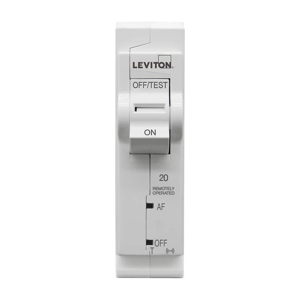 Leviton 1-Pole 20 Amp, 120-Volt, 2nd Gen Wi-Fi Smart AFCI Branch Circuit Breaker Standard 10kA Interrupt Rating Thermal Magnetic