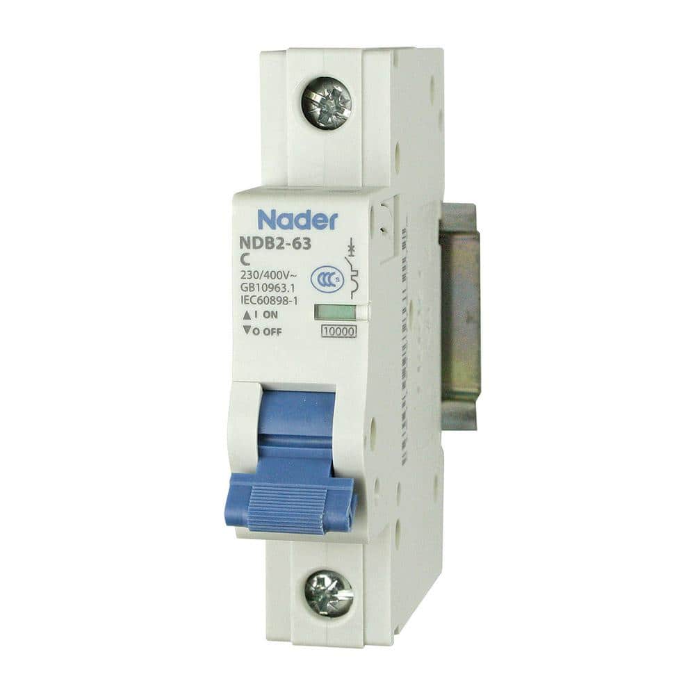 Nader 63 Amp Single Pole Circuit Breaker DIN Rail Mount 240VAC/60VDC