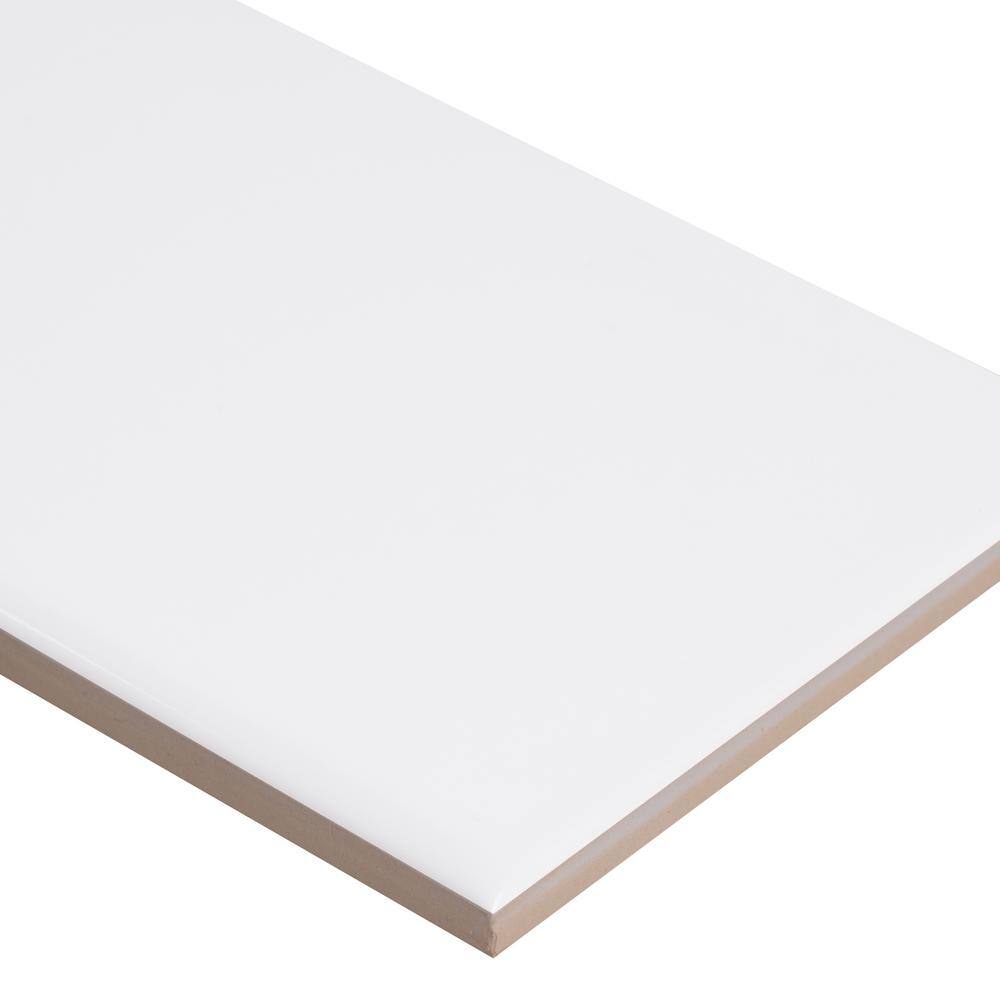 MSI City Bianco 4 in. x 12 in. Glossy Ceramic White Subway Tile (9.99 sq. ft./Case)