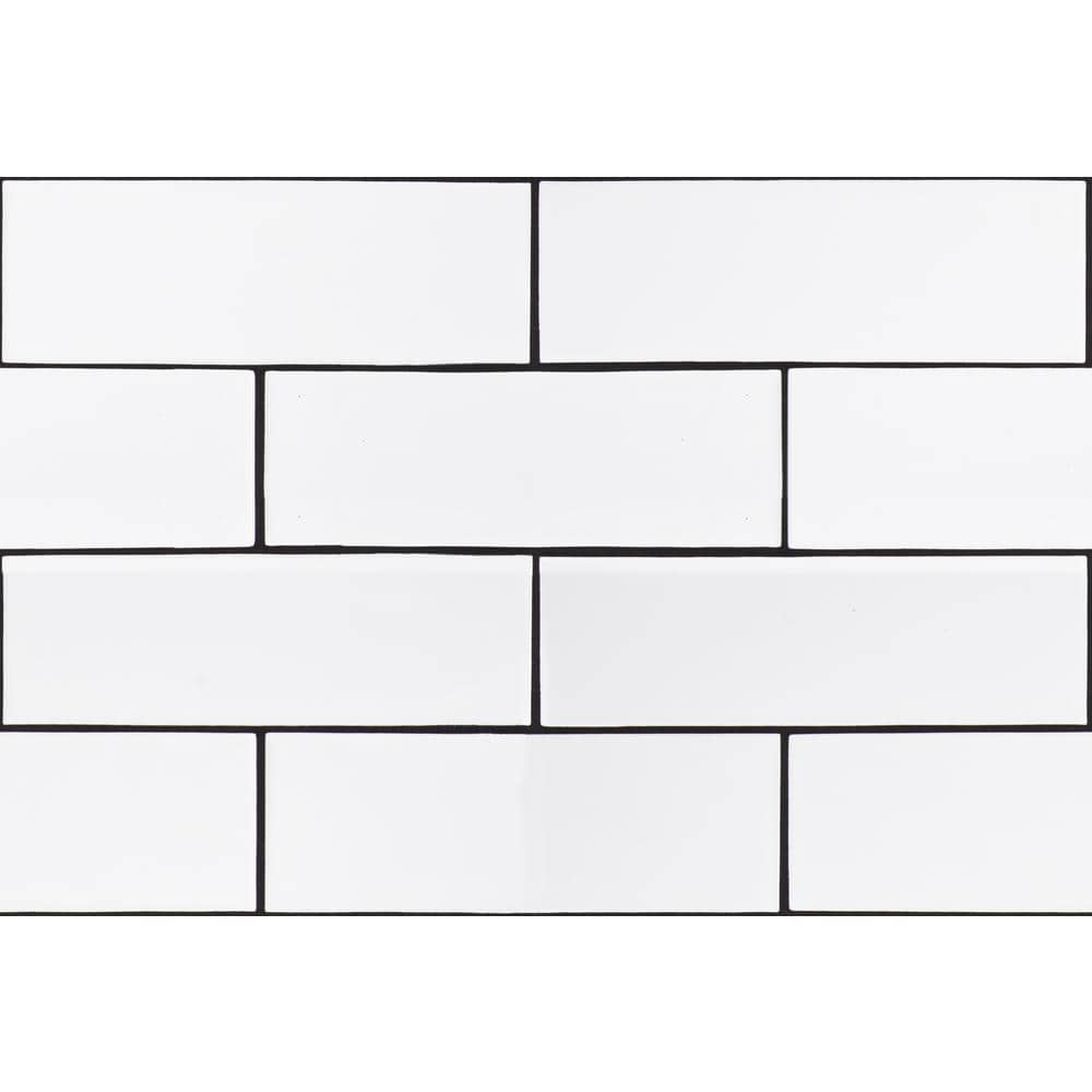 MSI City Bianco 4 in. x 12 in. Glossy Ceramic White Subway Tile (9.99 sq. ft./Case)