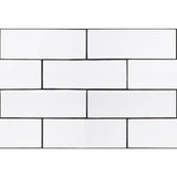 MSI City Bianco 4 in. x 12 in. Glossy Ceramic White Subway Tile (9.99 sq. ft./Case)