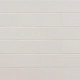 MSI Citylights Pure 3D Mix 12 in. x 4 in. Glossy Ceramic White Textured Subway Tile (9.9 sq. ft. / case)