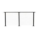 CityPost 10 ft. Deck Cable Railing, 42 in. Base Mount, Black