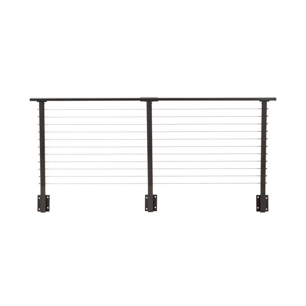 CityPost 10 ft. Deck Cable Railing, 36 in. Face Mount, Bronze