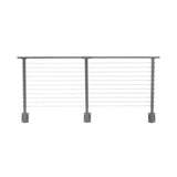 CityPost 10 ft. Deck Cable Railing, 36 in. Face Mount, Grey