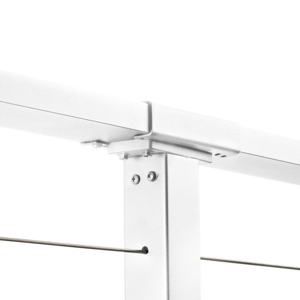 CityPost 10 ft. Deck Cable Railing, 36 in. Face Mount, White