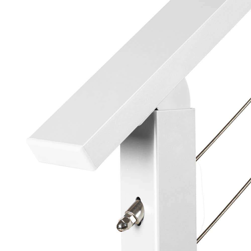 CityPost 10 ft. Stair Cable Railing, 36 in. Face Mount, White