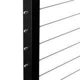 CityPost 12 ft. Deck Cable Railing, 42 in. Base Mount, Black