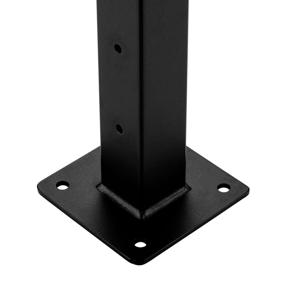 CityPost 12 ft. Deck Cable Railing, 42 in. Base Mount, Black